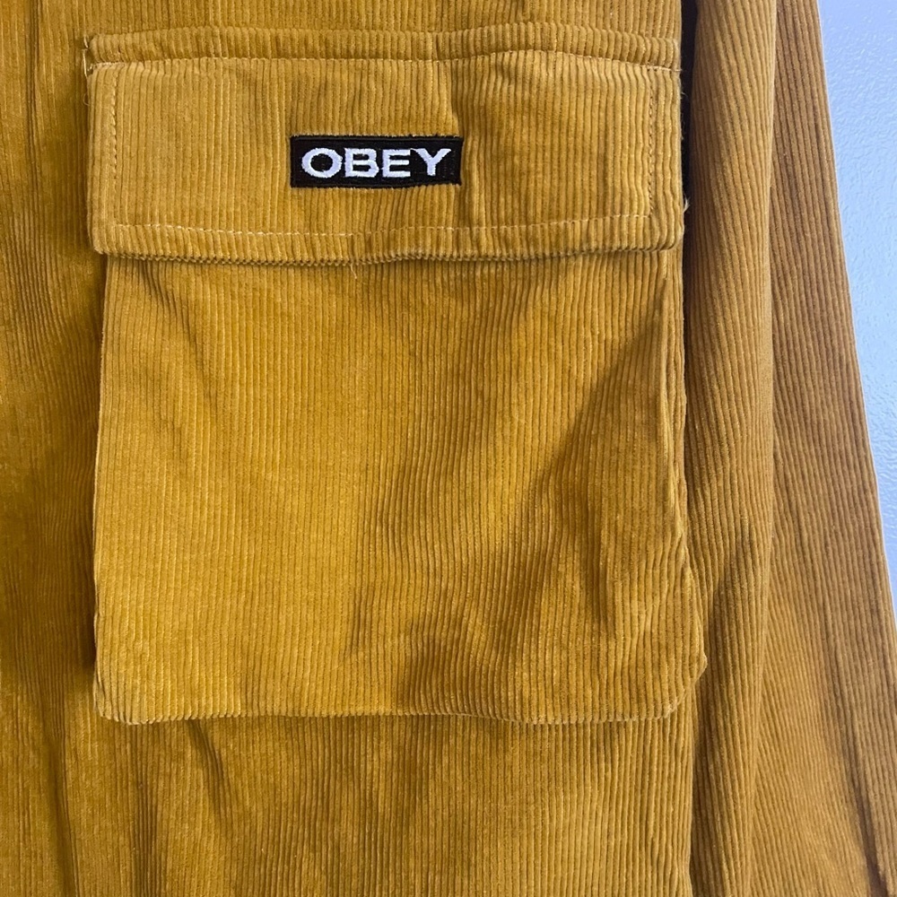 OBEY Shiner Anorak Men's Mustard Jacket - Picture 9 of 11